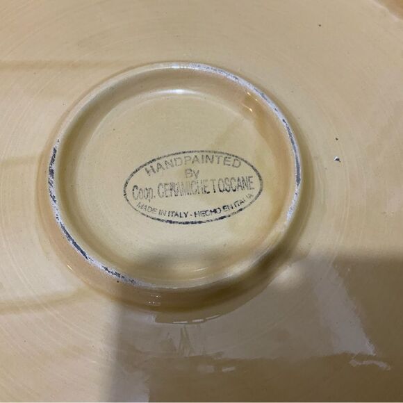 Ceramiche Ceramic 16 1/3" Platter  Handpainted by Coop CERAMICHE TOSCANE Italy - Picture 8 of 8